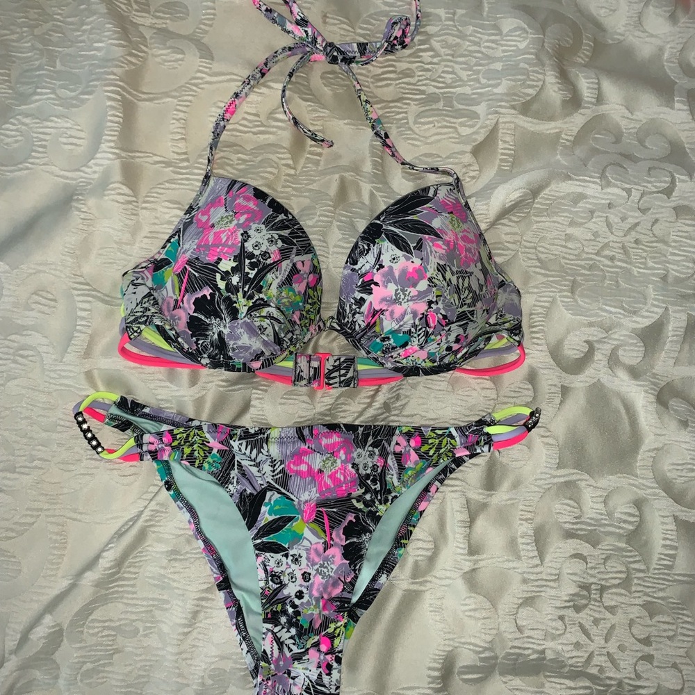 Victoria Secret Tropical Bikini Top and Bottom